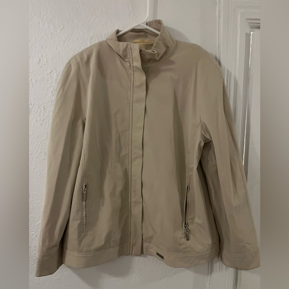 Escada Light Tan Zip-Up Jacket